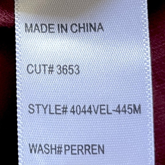 Articles of Society Red Velvet Perren Hilary High Rise Pants Size 32 NWT - Picture 12 of 12